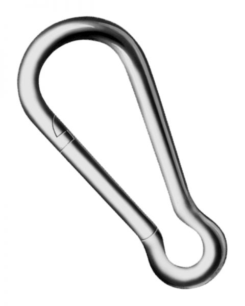 Karabinerhaken 7x70mm, verzinkt, zur schnellen Befestigung von Ösen und Schlaufen