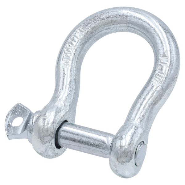 Schäkel geschweift 13mm - 1/2 Zoll - verzinkt mit Augenbolzen