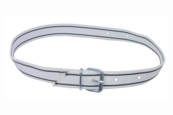 Halsmarkierungsband 105cm, weiß, mit Rollschnalle, Nummern-Halsband für Rinder und Kühe