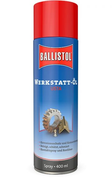 Ballistol® Werkstatt-Öl USTA 400ml, Kontaktspray und Rostlöser, reinigt, schmiert und schützt