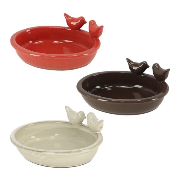 Esschert Design Vogeltränke &quot;Desert Dream&quot; oval, farblich sortiert,