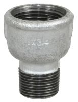 Temperguss Reduziermuffe, 1/1 x 3/4 Zoll, IG-AG, Innengewinde x Außengewinde, Nr. 246 Temperguss Reduziermuffe, 1/1 x 3/4 Zoll, IG-AG, Innengewinde x Außengewinde, Nr. 246