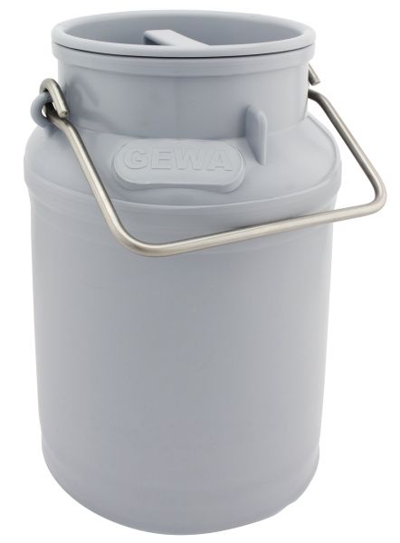 GEWA Milchkanne, 10 Liter, Ø22x35cm, aus Spezialkunststoff, mit Edelstahlhenkeln und Deckel