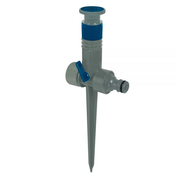 Siro Soft Rundregner/Rundsprinkler, KU mit Erdspieß, einstellbar 0-360 Grad