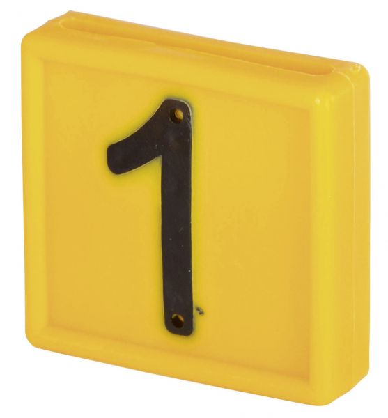 Nummernblock Standard, gelb, Block-Nummer: 1 (EINS)