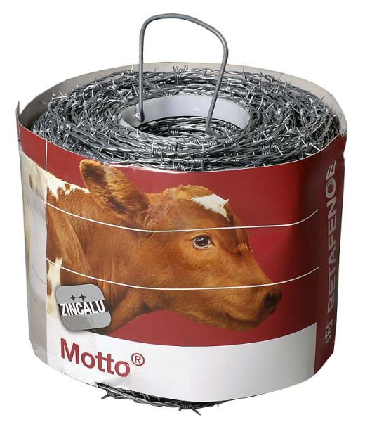 Motto® Stacheldraht 250m, 2 x 1,7mm, verzinkter Stacheldraht für Festzaunanlagen