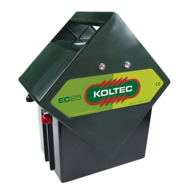 Koltec Weidezaungerät EC25 - 9V + 12V Batteriegerät für mobile Weidezäune