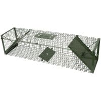 Raubwild Lebendfalle 100x24x24cm, zwei Eingänge, Drahtkasten, Rattenfalle, Katzenfalle, Marderfalle Raubwild Lebendfalle 100x24x24cm, zwei Eingänge, Drahtkasten, Rattenfalle, Katzenfalle, Marderfalle