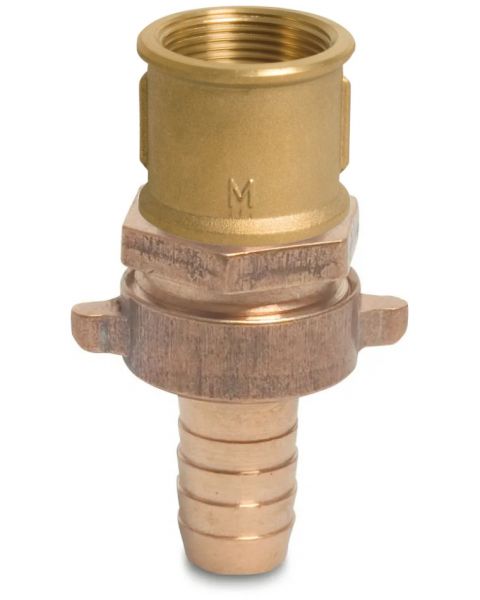 Messing Schlauchverschraubung 1 Zoll IG - 25mm Schlauchtülle mit Sechskant