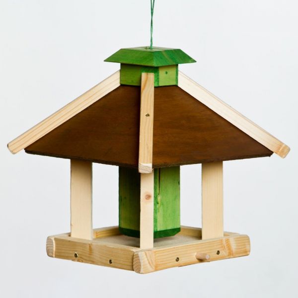 SICA Futterhaus &quot;Halsbek&quot; zum Aufhängen, Vogelhaus mit Silo 27x27x30cm