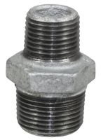 Temperguss Reduziernippel 1/1 x 1/2 Zoll, AG-AG, beidseitig mit Außengewinde, Nr. 245 Temperguss Reduziernippel 1/1 x 1/2 Zoll, AG-AG, beidseitig mit Außengewinde, Nr. 245