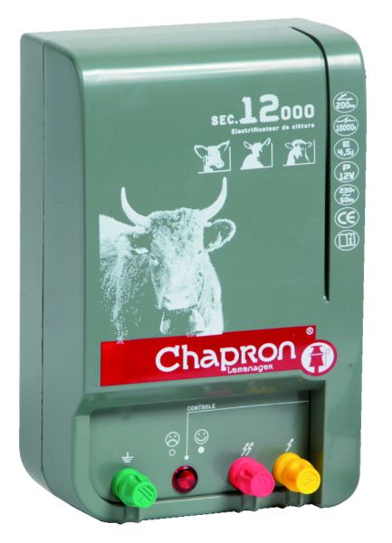 Chapron Weidezaungerät SEC 12000, 230 Volt Netzgerät für Rinderweiden