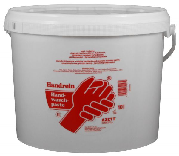 Azett® Handwaschpaste Handrein 10 Liter, Handreiniger mit Naturreibekörpern