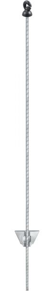 Eider Federstahlpfähle 105cm, silber, mit Ringisolator, Weidezaunpfähle, 25 Stück pro Karton