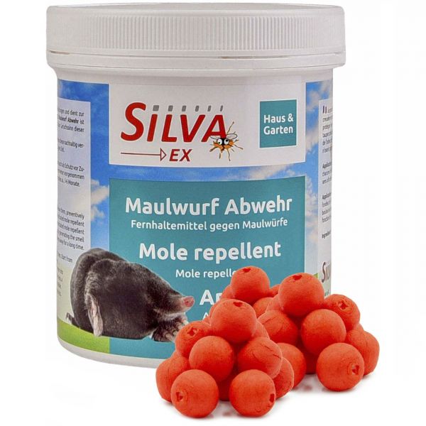 SILVA Ex Maulwurfabwehr, 100 Kugeln, effektives Vergrämungsmittel gegen Maulwürfe und Wühlmäuse