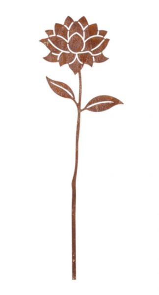 Esschert Design Gartenstecker Dahlie, 37x11cm - in Rostoptik