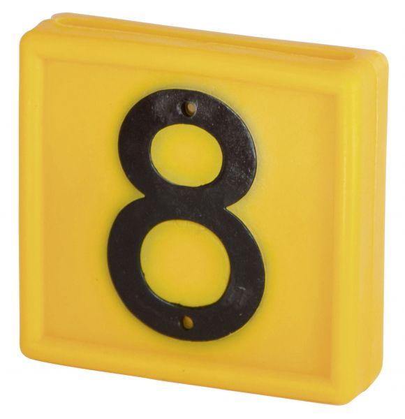 Nummernblock Standard, gelb, Block-Nummer: 8 (ACHT)