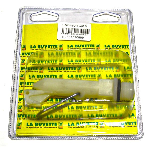 La Buvette Ersatzventil und Düse für Tränkebecken Lac 5 und Lac 55, weiß, in Blisterverpackung