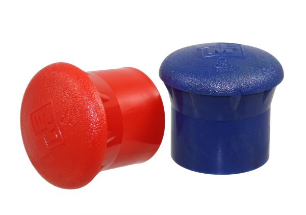 Ersatzkappe für Schlagfessel (blau, rot), Schlagfesselstopfen, Kappe, farblich sortiert
