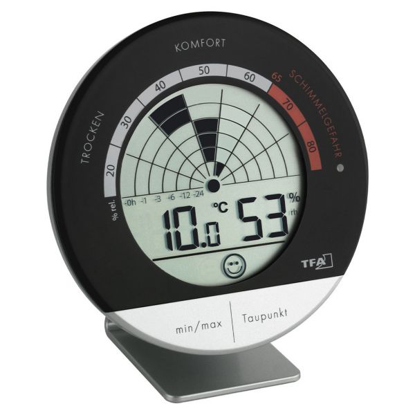 TFA Digitales Thermo-Hygrometer, mit Schimmel-Radar, Temperatur und Luftfeuchtigkeit