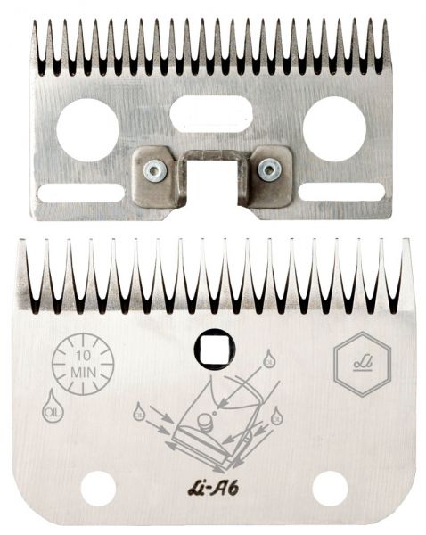 Lister Schermessersatz LI A6 mit 24+18 Zähnen, für saubere und leicht verschmutzte Rinder