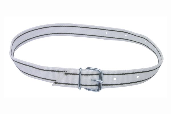 Halsmarkierungsband 120cm, weiß, mit Rollschnalle, Nummern-Halsband für Rinder und Kühe
