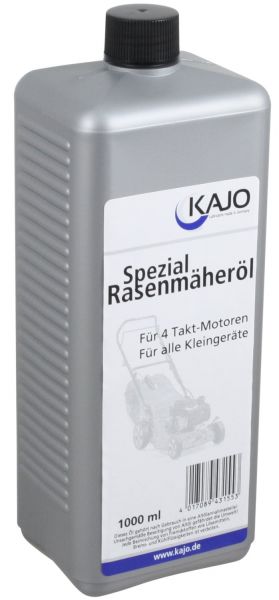 KAJO Spezial Rasenmäheröl 1000ml, für diesel- und benzinbetriebene Rasenmähermotoren