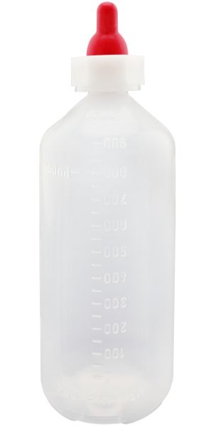 GEWA Lämmerflasche 1 Liter, mit Sauger, Milchflasche, Lämmertränkeflasche, Tränkeflasche