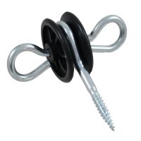 5x Torgriffisolator mit Ösen, 6mm Stütze, mit Holzgewinde zur Montage an Holzpfählen 5x Torgriffisolator mit Ösen, 6mm Stütze, mit Holzgewinde zur Montage an Holzpfählen