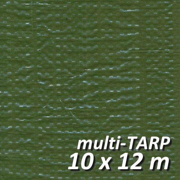 Lankotex® multi-TARP Standard 10x12m grün, Schutz- und Abdeckplane mit Aluminiumösen, HDPE / LDPE