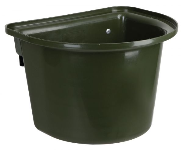 Futterkrippe 12 Liter, Grün, mit Aufhängehaken, Futtertrog für Transporter und Turniere