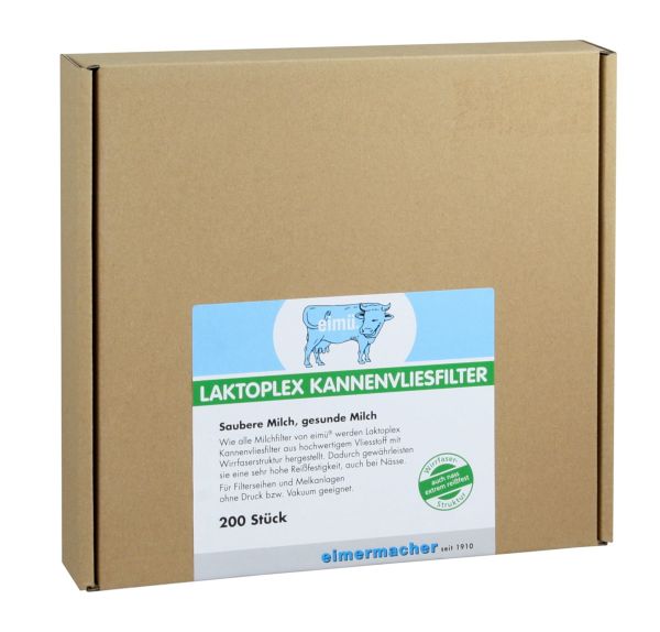 200x eimü® Laktoplex Kannenvliesfilter Ø200mm, für Filterseihen und Melkanlagen ohne Druck