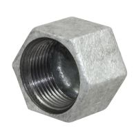 Temperguss Kappe, sechskant, 1/2 Zoll, mit Innengewinde, Nr. 300 Temperguss Kappe, sechskant, 1/2 Zoll, mit Innengewinde, Nr. 300