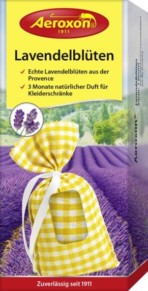 Aeroxon® Lavendelblüten-Beutel, echte Lavendelblüten, angenehmer Duft für Kleiderschränke