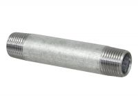 Temperguss Rohrnippel, 1 Zoll AG, 100mm, beidseitig mit Außengewinde, Nr. 23 Temperguss Rohrnippel, 1 Zoll AG, 100mm, beidseitig mit Außengewinde, Nr. 23