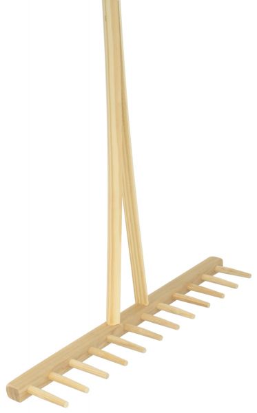 Holzrechen mit 12 Holzzinken, Breite 58cm, Länge 180cm, Holzharke, Landharke, Heurechen