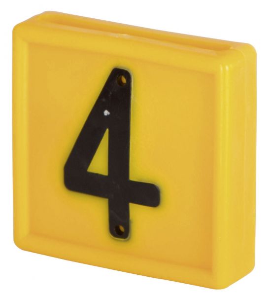 Nummernblock Standard, gelb, Block-Nummer: 4 (VIER)