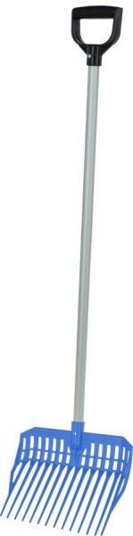 Kinder Dunggabel EcoFork Mini, blau mit Stiel, Gesamtlänge 113 cm