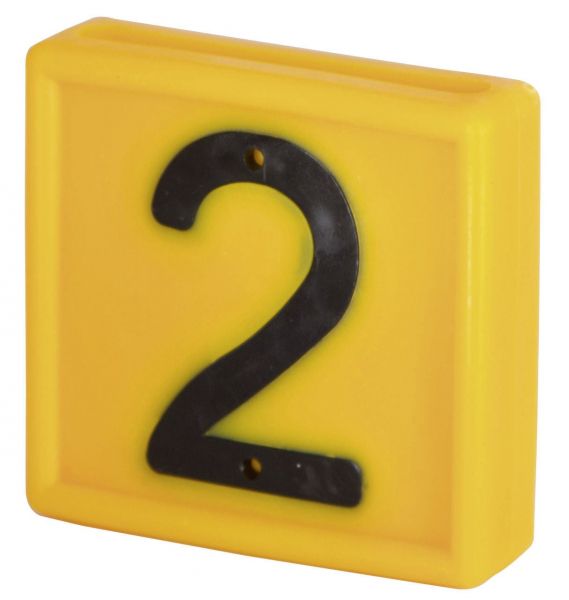 Nummernblock Standard, gelb, Block-Nummer: 2 (ZWEI)