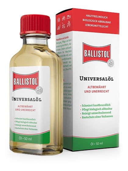 Ballistol® Universalöl 50ml Flasche, bewährtes Spezialmittel, Multifunktionsöl, Pflegeöl