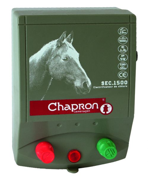 Chapron Weidezaungerät SEC 1500 E, 230 Volt Netzgerät für Pferdewiesen und Paddocks
