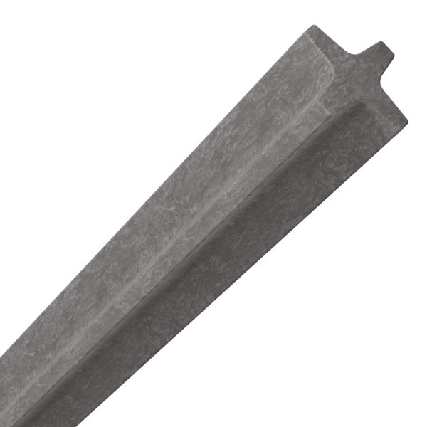 Recycling Kreuzprofil Pfahl grau - Zaunpfahl 7x7x150cm