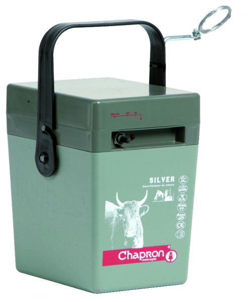 Chapron Weidezaungerät SILVER, 9 Volt Batteriegerät für Pferde, Rinder, Hunde