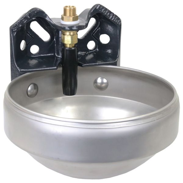 Suevia Edelstahl-Tränkebecken Mod. 1100 mit 1/2 Zoll Messing-Ventil - 100.1100