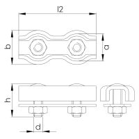 Vorschau: Seilverbinder 8mm verzinkt - Verbinder für Weidezaunseile - Duplexklemme - 10 Stück Vorschau: Seilverbinder 8mm verzinkt - Verbinder für Weidezaunseile - Duplexklemme - 10 Stück