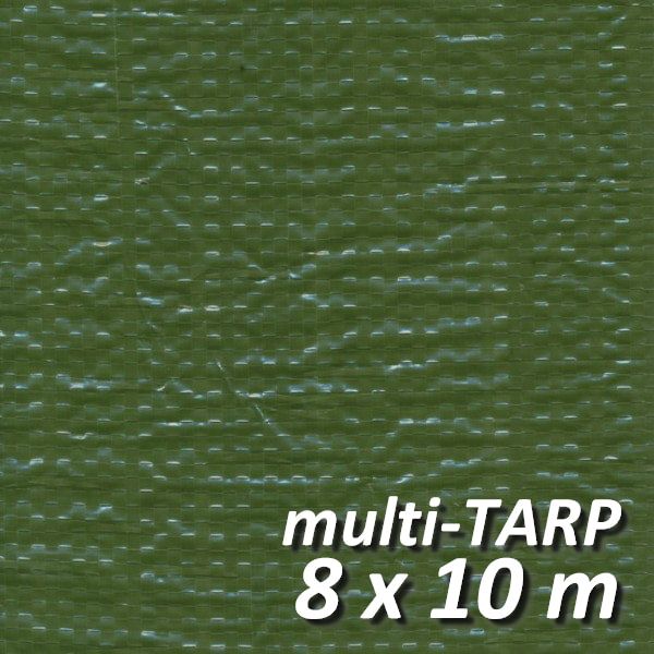 Lankotex® multi-TARP Standard 8x10m grün, Schutz- und Abdeckplane mit Aluminiumösen, HDPE / LDPE